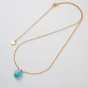 Złocony wisiorek z turkusową głową pantery z cyrkoniami. SŁODKIE MALEŃSTWO