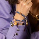 Owwijana bransoletka z zawieszkami i łańcuszkiem. DOTYK ORIENTU