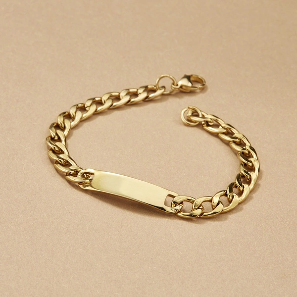 Pozłacana bransoletka męska na złotym łańcuchu. MIAMI VICE