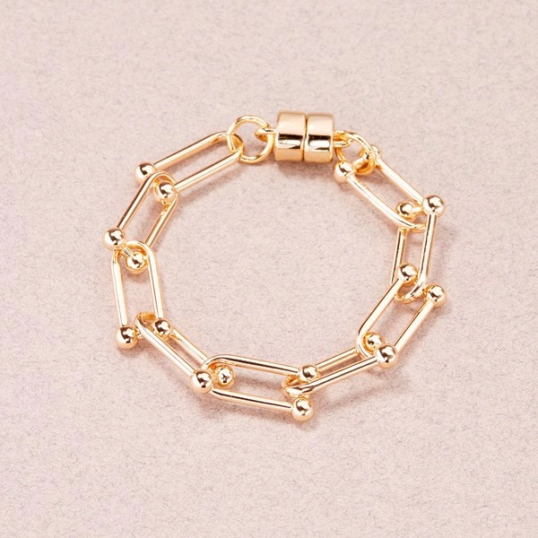 Pozłacana bransoletka z dużcych ogniw à la szekle. SPLOT TIFFANY'EGO