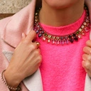 Bransoletka z miedzianych koralików i kryształków. ROZMARZONA