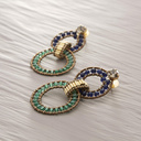 JARDÍN BRASILEÑO. Pendientes colgantes de cuentas