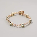 Pozłacana bransoletka z koralikami i kryształkami. SAMBA