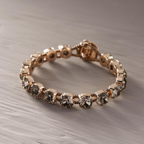 SIMPLEMENTE MÍA. Pulsera con cristales grises