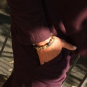 Bransoletka z kobaltowymi sodalitami i cyrkoniami. CAFE DE FLORE 