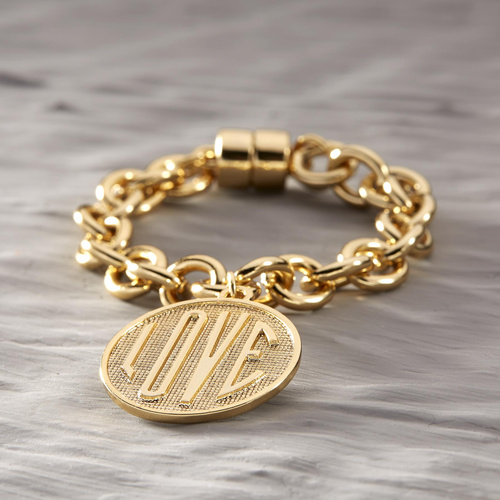 GRACIAS, MAMÁ. Pulsera con una moneda LOVE