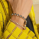 SIMPLEMENTE MÍA. Pulsera con cristales grises