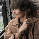 Lekka bransoletka ze złotych i srebrnych ogniw.  RÓŻNE OBLICZA