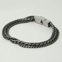 Bransoletka męska z łańcuchów ze stali szlachetnej. LŚNIĄCY WOJOWNIK