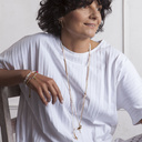 Liść z bajki. Bransoletka z koralikami