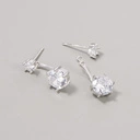 Platynowane kolczyki z przezroczystymi kryształami. WEŹ TO NA CHŁODNO