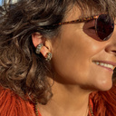 BUENOS DESEOS. Pendeintes delicado con cristal.