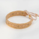 Bransoletka z opalenizowanych paciorków Miyuki z rombami. PIASKI TABERNAS