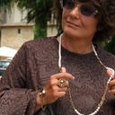 Pozłacany pierścionek z księżycem, perłą i kryształkiem. PERLA DI NOTTE