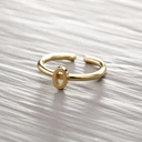 Złoty regulowany pierścionek z ozdobną literką O. O - OLA