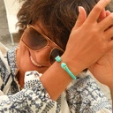 Sztywna otwarta bransoletka z dwiema głowami panter. MIŁO CIĘ WIDZIEĆ