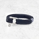 Bransoletka męska z granatowej liny żeglarskiej z szeklą. MILA MORSKA