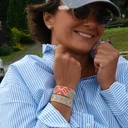 Szeroka bransoletka tkana z paciorków Miyuki ze wzorem. STOLIK W MIRAZUR