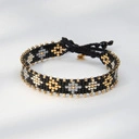 Wąska bransoletka z paciorków Miyuki z rombami. BUENOS NOCHES