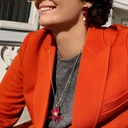 Naszyjnik z zawieszką a la czerwony koralowiec. CZERWIEŃ ODWAGI