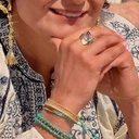 Wąska bransoletka ręcznie tkana z paciorków Miyuki. BLASK NIFERTITI