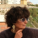 Kolczyki rozety z kryształów i pereł ze złoconymi kroplami. SOLE SUL CANALE