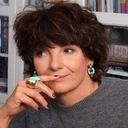 Złocony pierścionek w emalii w błękitnej tonacji. DWA NIEBA