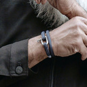 PADRE E HIJO. Pulsera de hombre con grillete