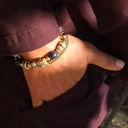 Bransoletka z kobaltowymi sodalitami i cyrkoniami. CAFE DE FLORE 