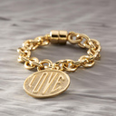 GRACIAS, MAMÁ. Pulsera con una moneda LOVE