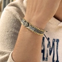 Wąska bransoletka ręcznie tkana z paciorków Miyuki. FLAMENCO