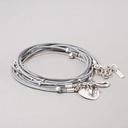 Bransoletka skórzana. OWIJANA W SZAROŚCIACH