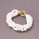 Pięciorzędowa bransoletka ze szklanych pereł Majorka. SPLECIONE UCZUCIA