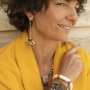 Bransoletka złocona różowym złotem z kryształami. JASNE CHWILE