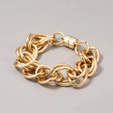 Bransoletka ze złoconych ogniw i posrebrzanych łączników. REGINA DONNA