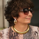 Pozłacany naszyjnik typu choker na łańcuszku tubogas. ITALO DISCO