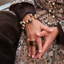 Bransoletka ze szklanymi perłami w odcieniach mokka. KAWOWA KIŚĆ