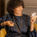 Pozłacany naszyjnik na łańcuszku z serduszkiem. MIŁOŚĆ TO OGIEŃ