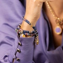 Owwijana bransoletka z zawieszkami i łańcuszkiem. DOTYK ORIENTU