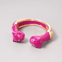 Złocona bransoletka z dwiema głowami panter z cyrkoniami. PORÓŻNIONE