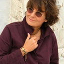 Bransoletka z paciorków Miyuki z motywem panterki. AGNES