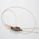 Naszyjnik na żmijkach z krewetką i szarym kryształem. KRÓLOWA MÓRZ