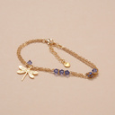 TANZANITAS AZULES. Pulsera en cadena