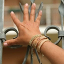 Wąska bransoletka ręcznie tkana z paciorków Miyuki. BLASK NIFERTITI