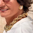 Pozłacany naszyjnik z przeplatających się rurek. MOKRA WŁOSZKA