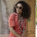 Długie klipsy kwiatki z naturalnych kamieni. LETNI WIECZÓR