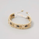 Bransoletka z paciorków Miyuki, z cyklicznym wzorem. JASNY BLASK