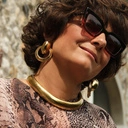 Pozłacany naszyjnik typu choker na łańcuszku tubogas. ITALO DISCO