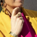 Długie pozłacane kolczyki w formie splecionych kół. WYJĄTKOWE