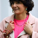 Bransoletka z kolorowej liny z rubinowymi kryształamii. ORIENTUJ SIĘ